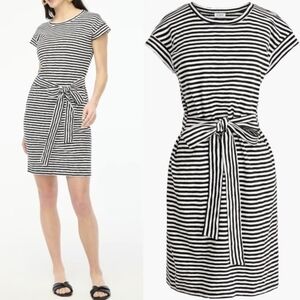 Navy Striped Mini Dress